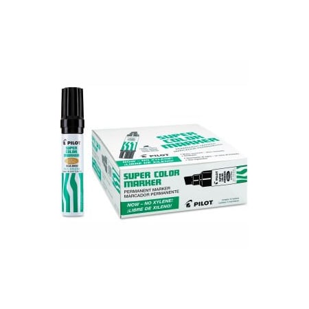 Pilot Jumbo Refillable Permanent Marker, Chisel Tip, Black 45100